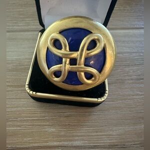 Vintage MCM Interlocking Pattern Ring 6 Upcycled